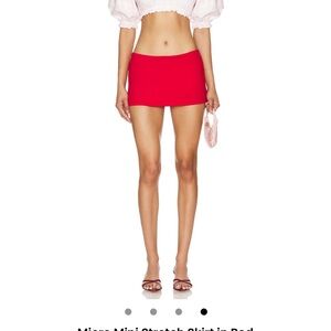 Danielle Guizio Red Mini Skirt